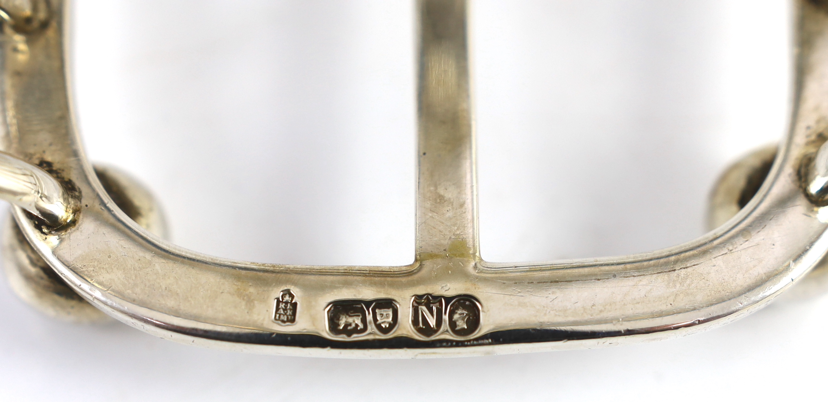 A pair of late Victorian silver seven bar toast racks by John Samuel Hunt (Hunt & Roskell late Storr & Mortimer)
